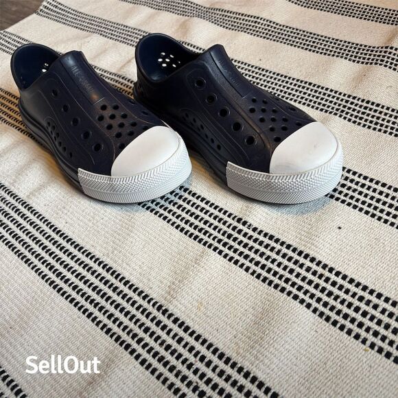 Converse Kids 4 unisex Chuck Taylor All Star Slip-On Sneakers Navy Size - Picture 7 of 11